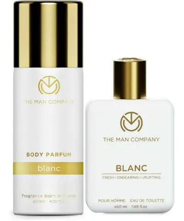 THE MAN COMPANY Blanc EDT 50ml and Body Perfume 120ml Perfumes for Men Combo Deodorant Spray – For Men 170 ml Pack of 2