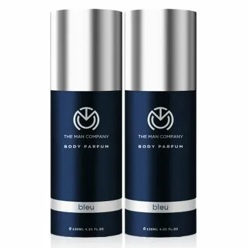 The Man Company Bleu Perfume for Men – Long Lasting Fragrance – No Gas Deodorant Combo Set for Men – Luxury Premium Body Spray – 120ml * 2