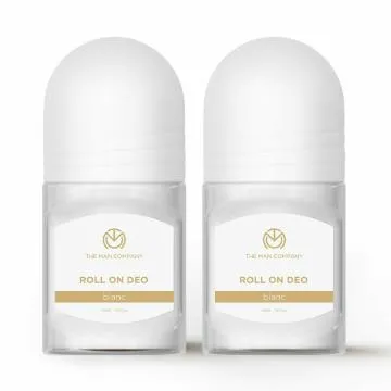 The Man Company Deodrant Roll on Combo Set for Men – Blanc – Premium Fragrance with 24-Hour Freshness – Removes Body Odour – Compact and Easy-To-Use – 55ml*2
