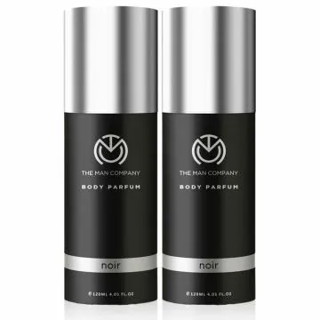 The Man Company Noir Perfume for Men – Long Lasting Fragrance – No Gas Deodorant Combo Set for Men – Luxury Premium Body Spray – 120ml * 2