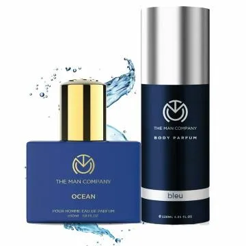 The Man Company Ocean Fragrance Kit for Men with Long Lasting Smell – Perfume for Men – Body Spray for Men – Perfume Set for Him – Combo Pack of 2