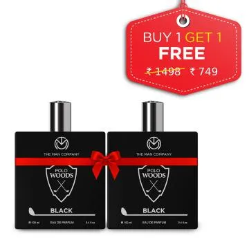 The Man Company Polo Woods Black EDP – 100ml  Buy 1 Get 1