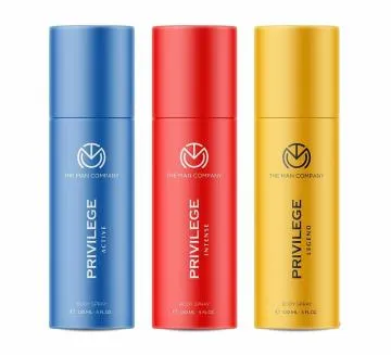 The Man Company Privilege Deodorants for Men – Active Legend and Intense Premium Long Lasting Fragrance Pack of 3 150ml