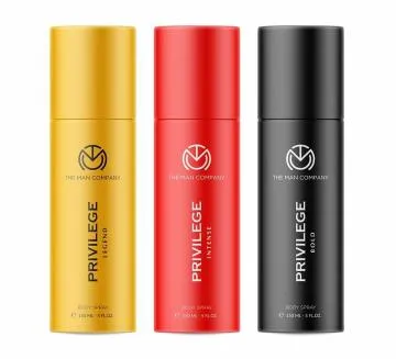 The Man Company Privilege Deodorants for Men – Legend Bold and Intensey Premium Fragrance with Long-Lasting Smell Everyday Use Deo Combo Pack 150ml* 3