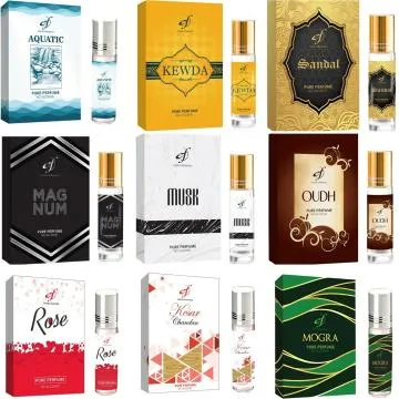 The Rupawat perfumery house Attar Aquatic Kewrha Sandal Magnum Musk Oudh Rose Kesar Chandan Mogra 6ml Floral Attar Natural