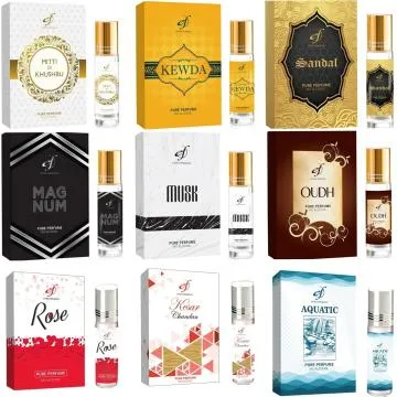 The Rupawat perfumery house Attar Kasturi Kewrha Sandal Aquatic Musk magnum Oudh Rose Kesar chandan Floral Attar Natural