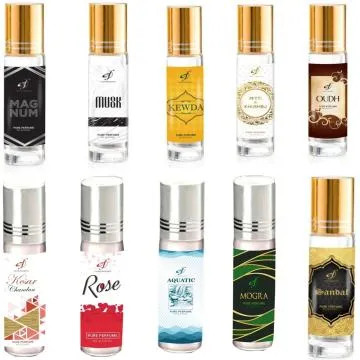 The Rupawat perfumery house Attar Kasturi Kewrha Sandal Aquatic Musk magnum Oudh Rose Kesar chandan Mogra Floral Attar Natural