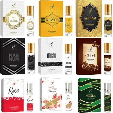 The Rupawat perfumery house Attar Kasturi Kewrha Sandal Magnum Musk Oudh Rose kesar chandan Mogra 6ml Floral Attar Natural