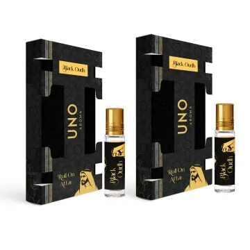 UNO Aroma Unisex Black Oudh Roll-On-Attar With Long-Lasting Fragrance Perfume Pack Of 2 – 8ml Each