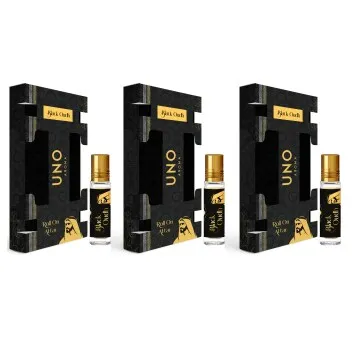 UNO Aroma Unisex Black Oudh Roll-On-Attar With Long-Lasting Fragrance Perfume Pack Of 3 – 8ml Each