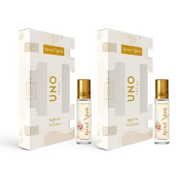 UNO Aroma Unisex Broot Musk Roll-On-Attar With Long-Lasting Fragrance Perfume Pack Of 2 – 8 ml Each