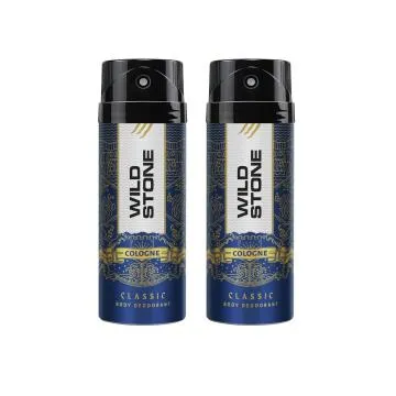 Wild Stone Classic Cologne Deodorant for Men Pack of 2 225ml each