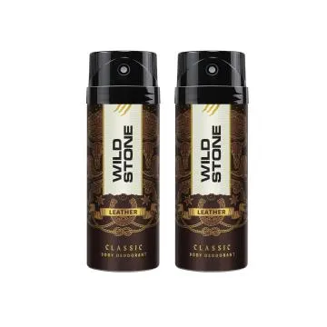 Wild Stone Classic Leather Deodorant for Men Pack of 2 225ml each