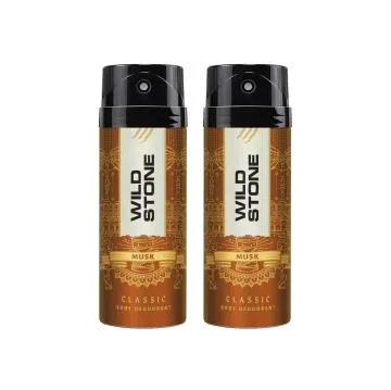 Wild Stone Classic Musk Deodorant for Men Pack of 2 225ml each