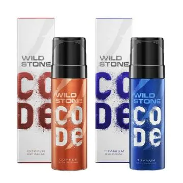 Wild Stone CODE Copper and Titanium No Gas Long Lasting Body Perfume Combo for Men 120ml Pack of 2