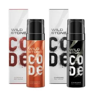 Wild Stone CODE Copper and Chrome No Gas Long Lasting Body Perfume for Men 120ml Pack of 2