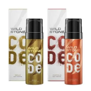 Wild Stone CODE Copper and Gold No Gas Long Lasting Body Perfume for Men 120ml Pack of 2
