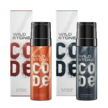 Wild Stone Code Copper and Platinum Body Perfume for Men 120ml Pack of 2