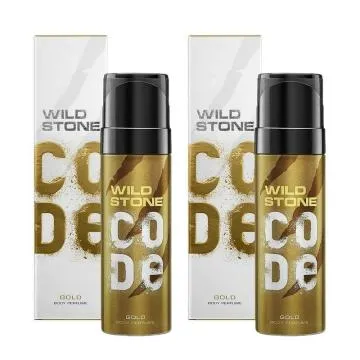 Wild Stone CODE Gold No Gas Long Lasting Body Perfume Spray for Men Pack of 2 120ml Each