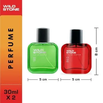 Wild Stone Forest Spice and Red Long Lasting Perfume for Men Pack of 2 30ml each