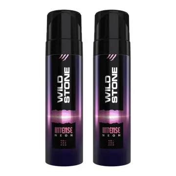 Wild Stone Intense Neon No Gas Deodorant for Men Pack of 2 120ml Each