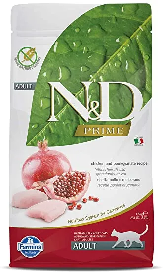 Farmina N and D Prime Chicken And Pomegranate Grain Free Adult Cat Dry Food Adult Cat 5kg