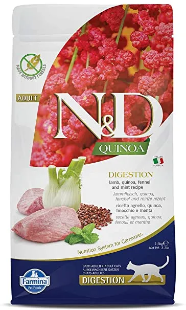 Farmina N and D Quinoa Digestion Grain Free Adult Cat Dry Food Adult Cat 1.5Kg