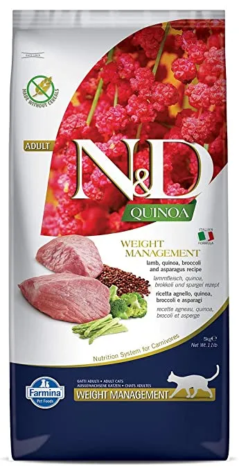 Farmina N and D Quinoa Weight Management Grain Free Adult Cat Dry Food Adult Cat 1.5Kg