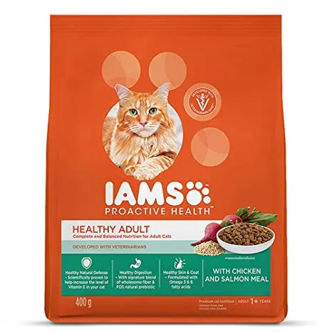 IAMS Proactive Health Healthy Adult With Chicken  and  Salmon Dry Food For Cats Adult Cat 3kg