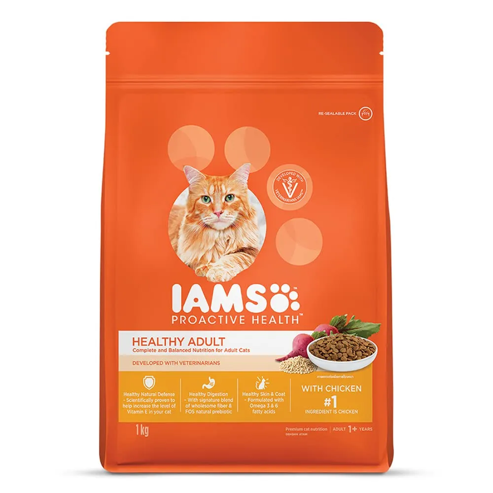 IAMS Proactive Health Healthy Adult With Chicken Dry Food For Cats Adult Cat 8kg