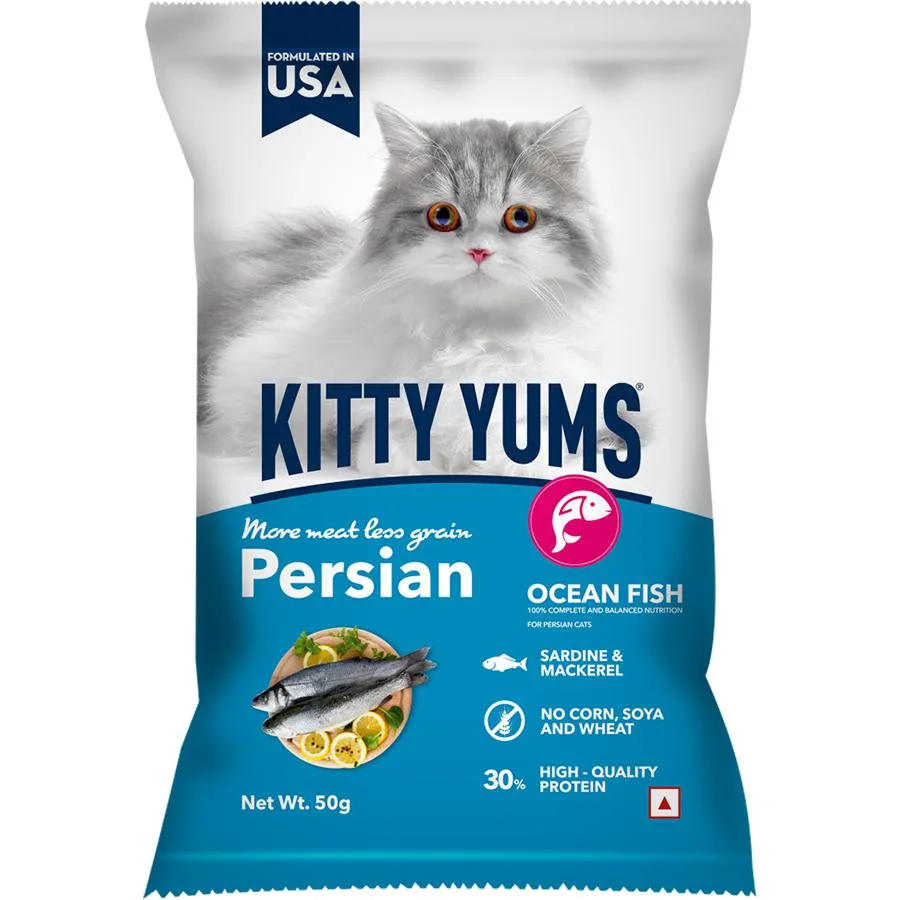Kitty Yums Ocean Fish Sardine  and  Mackerel Persian Cat Food Adult Cat 1.2kg