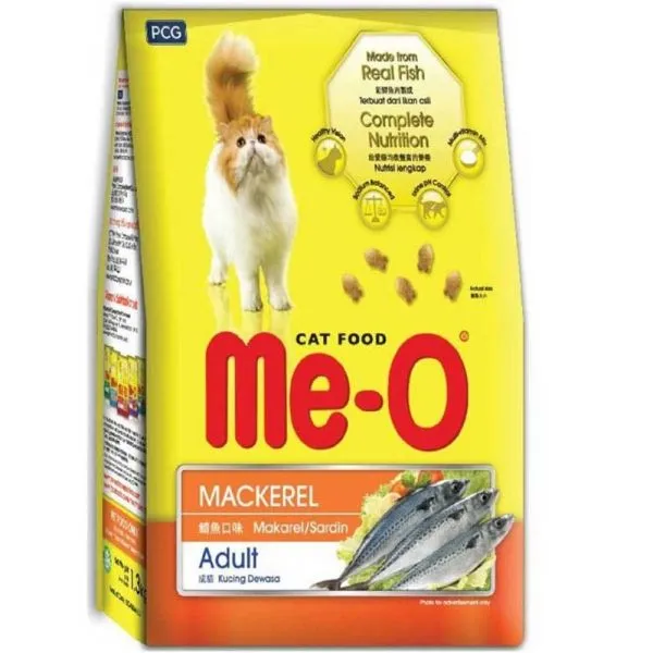 MeO Mackerel Dry Cat Food Adult Cat 1.2kg
