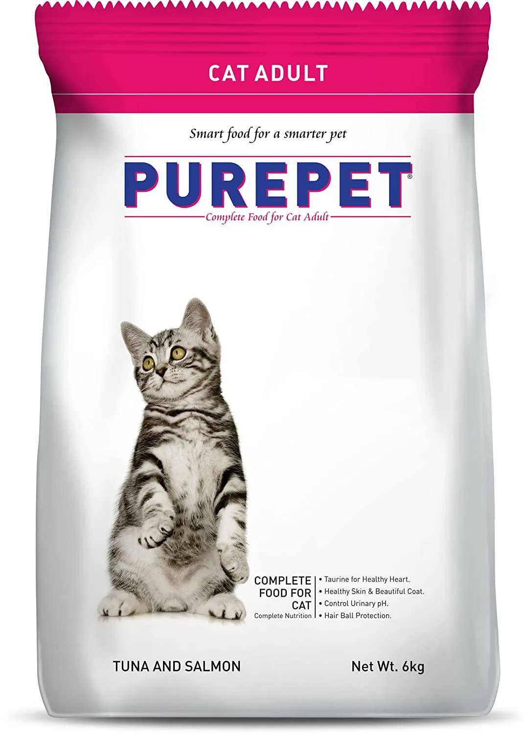 Purepet Tuna  and  Salmon Adult Cat Dry Food Buy 1  GET 1 Free Adult Cat 220g