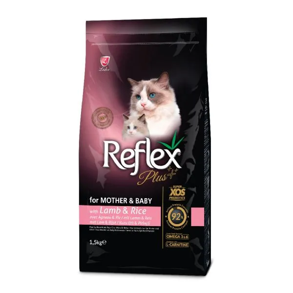 Reflex Plus For Mother  and  Baby With Lamb  and  Rice Flavour Cat Food Adult Cat 1.5kg
