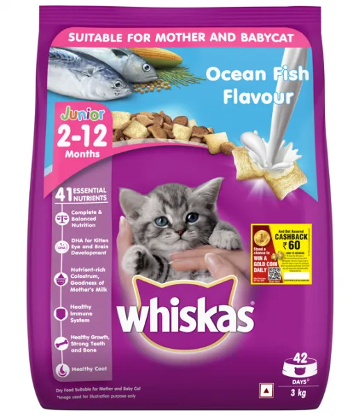 Whiskas Junior   Ocean Fish Flavour   Cat Dry Food Cashback Offer Kitten 1.1kg