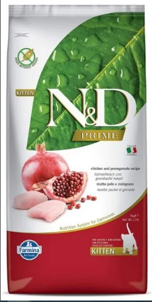 Farmina N and D Prime Chicken And Pomegranate Grain Free Kitten Tin Adult Cat 80g
