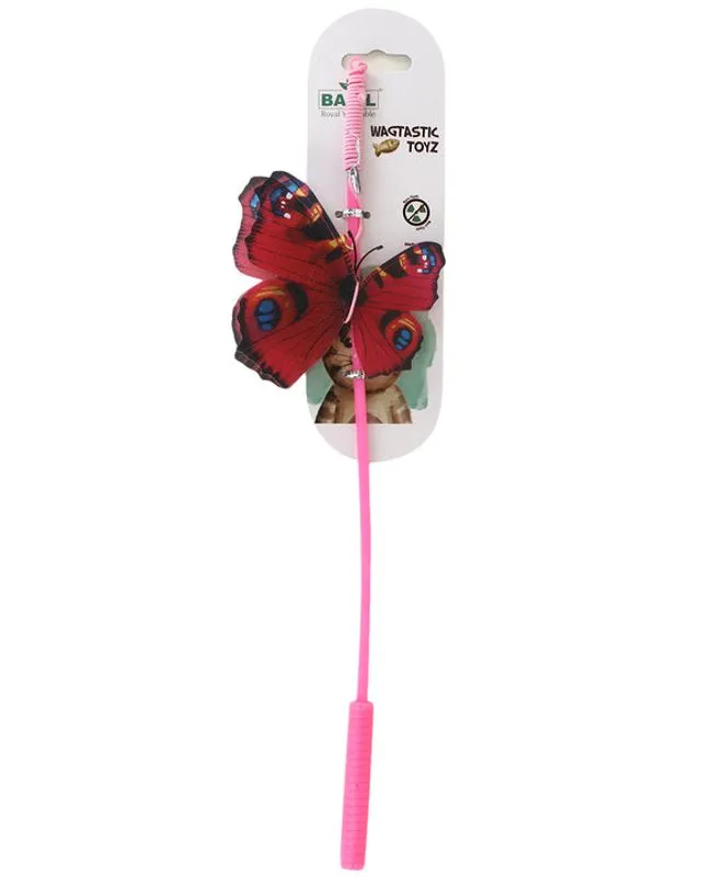 Basil Wagtastik Butterfly Toy With Cat Stick All Ages 1