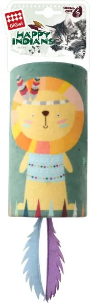 Gigwi Happy Indian Melody Lion Tube With Sound Chip Cat Toy All Ages 1