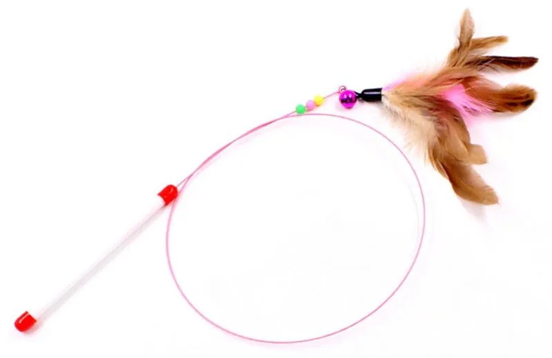 Petropolis Cat Spring Teaser Playing Stick and Feather Toy All Ages 1