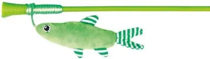 Trixie Plastic Playing Rod with Fish Plush Catnip Toy All Ages 42cm
