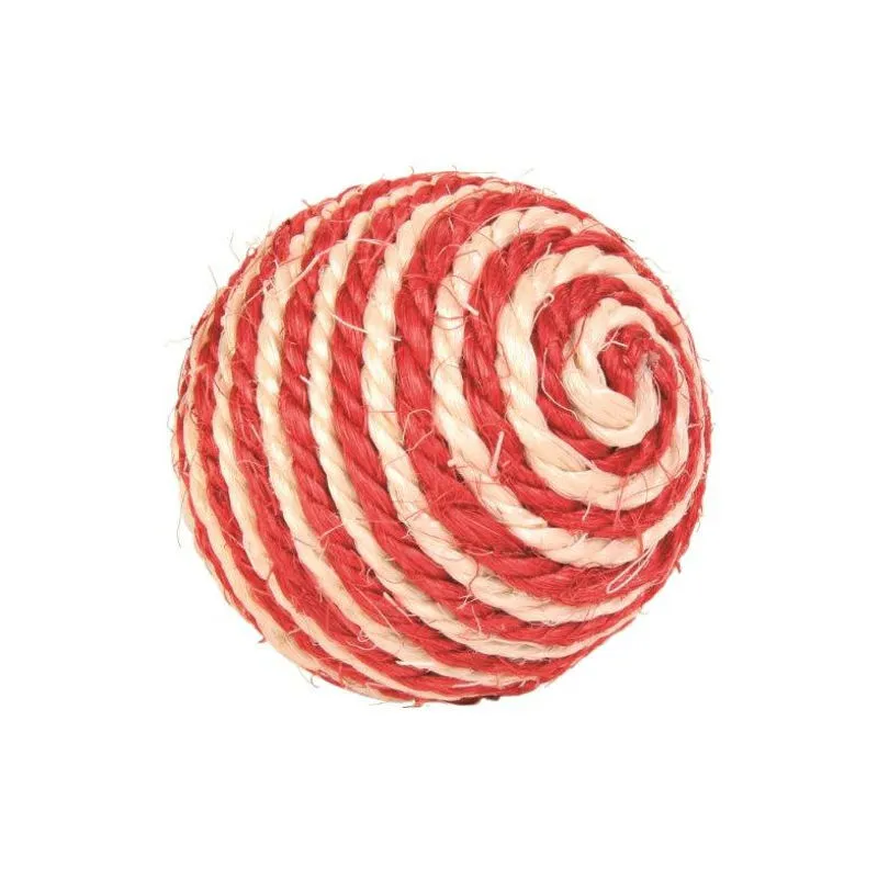 Trixie Sisal Ball With Rattle All Ages 6cm
