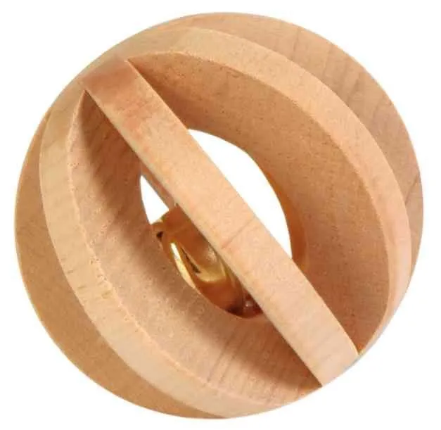 Trixie Wood Slat Ball With Bell All Ages 1