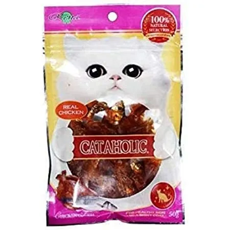 Cataholic Neko Spiral Real Chicken  and  Fish Pack of 6 All Ages Pack of 6
