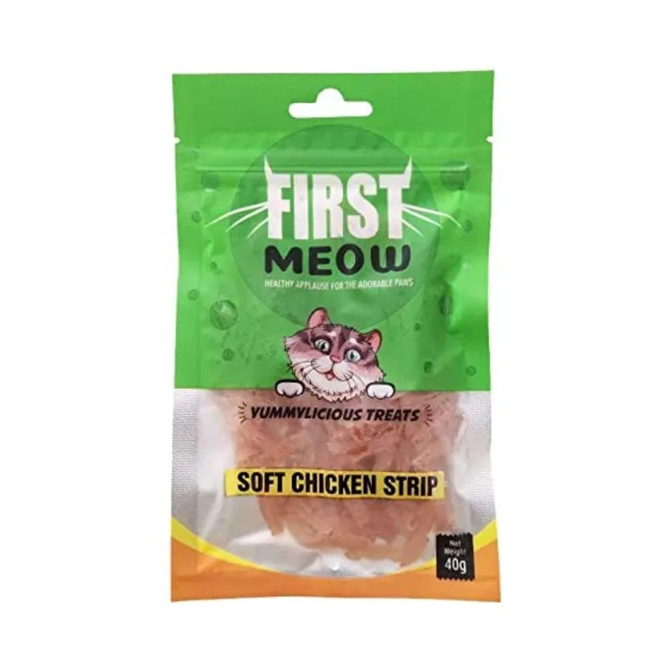 First Meow Yummylicious Treats – Soft Chicken Strip All Ages 40g