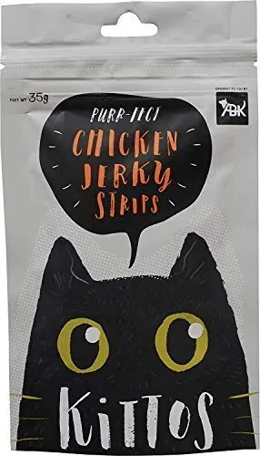 Kittos Chicken Jerky Strips Treat Cat All Ages 35g