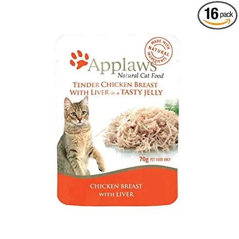 Applaws Chicken Breast With Liver In A Tasty Jelly Cat –   Pouch   Pack Of 16 Adult Cat Pack of 16