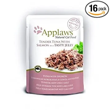 Applaws Tender Tuna With Salmon In A Tasty Jelly –   Pouch   Pack Of 16 Adult Cat Pack of 16