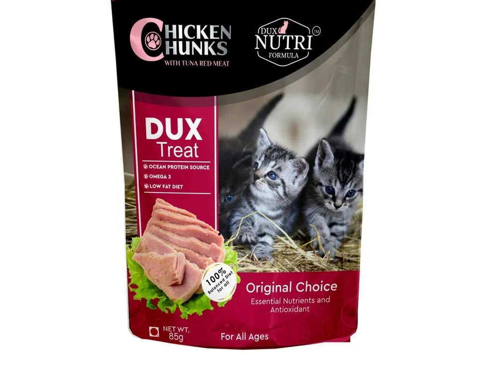 Dux Chicken Chunks With Tuna Red Meat In Gravy Pouch For Cats Adult Cat 85g