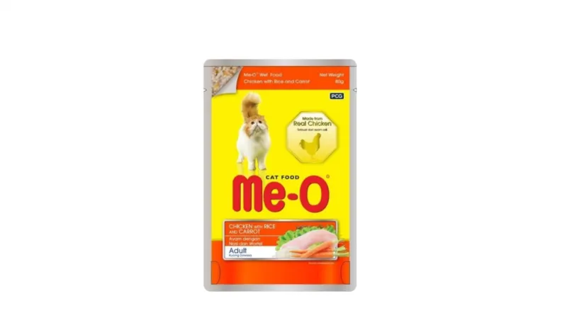 MeO Chicken With Rice  and  Carrot   Pouch   Adult Cat 80g