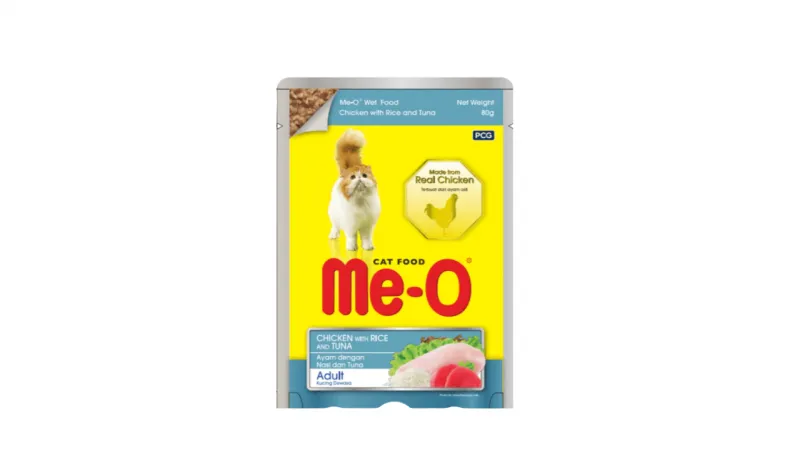 MeO Chicken With Rice  and  Tuna   Pouch   Adult Cat 80g